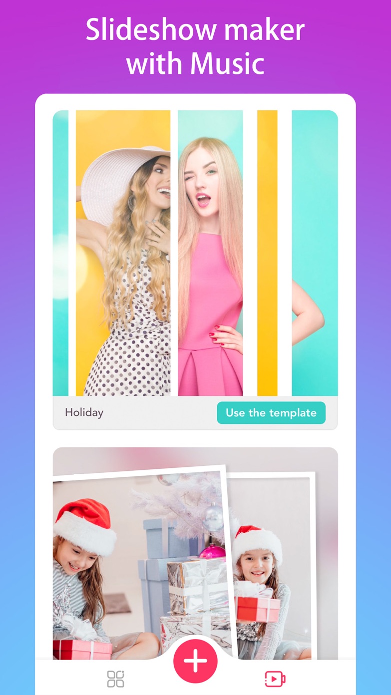 App screenshot — template gallery