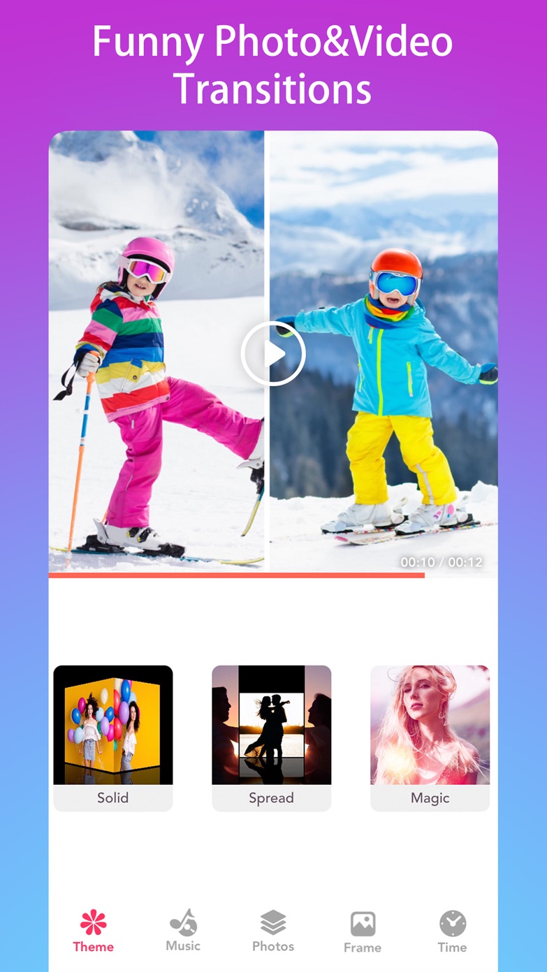 App screenshot — filters